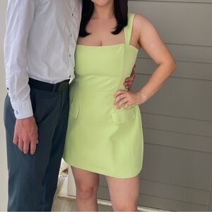 Amanda Uprichard Romper Dress, size M, Pear, worn once in great condition!